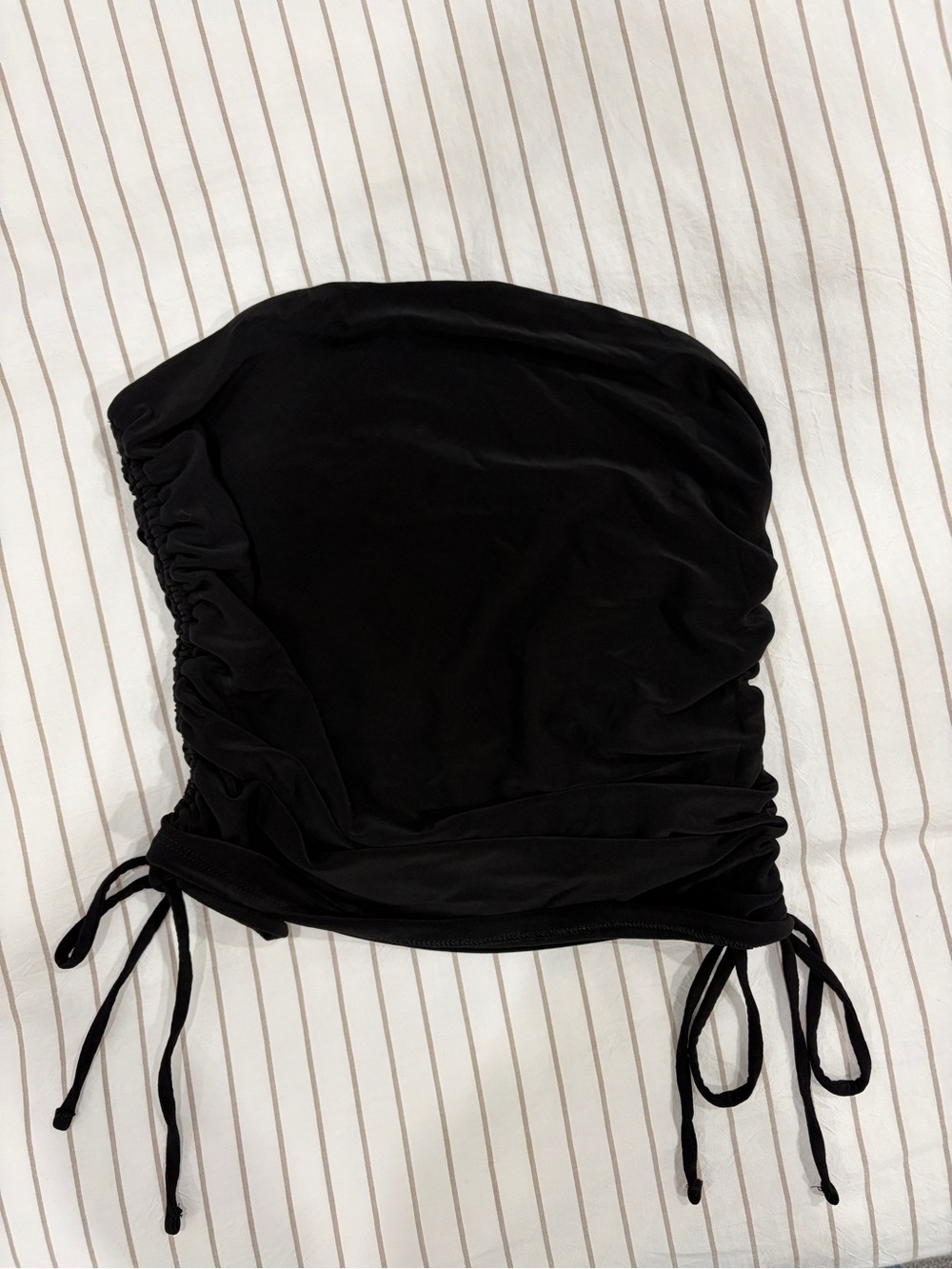 Express Black Ruched Strapless Tube Top